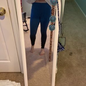 Blue ombré leggings